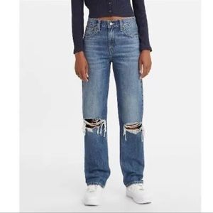 Levi's Women's Mid-Rise Low Pro Straight Jeans - Breathe Out Size 29